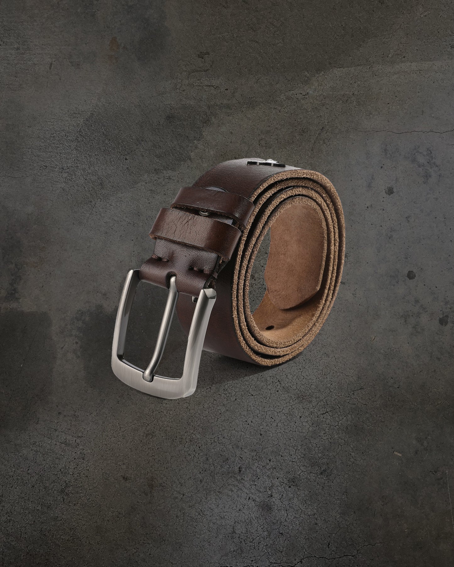 DITCH BAT LEATHER BELT (BROWN)