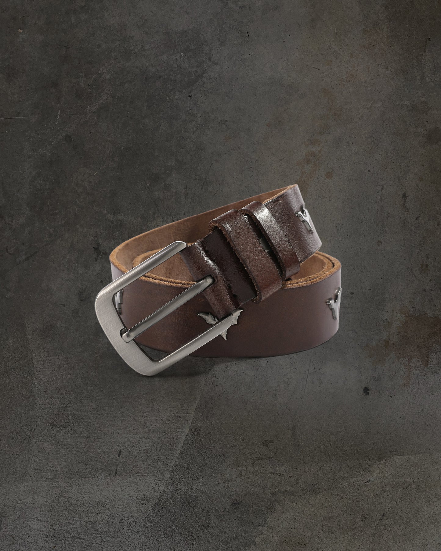 DITCH BAT LEATHER BELT (BROWN)
