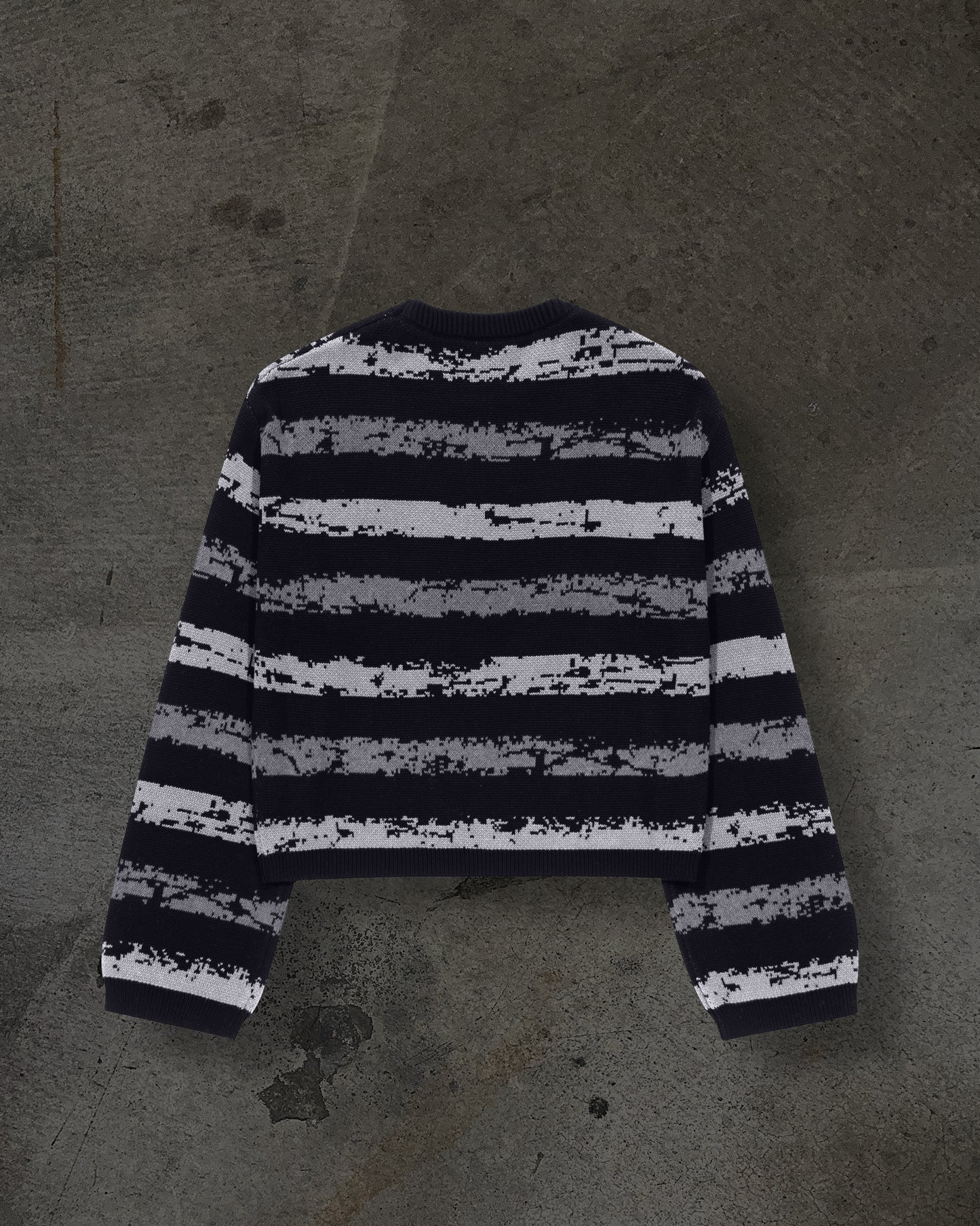 BARBED KNIT SWEATER (GREY/BLK)