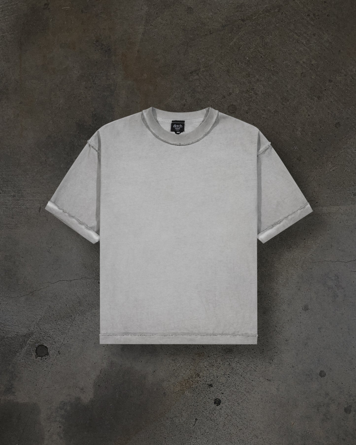 HEAVY BLANK TEE (DYED GREY)