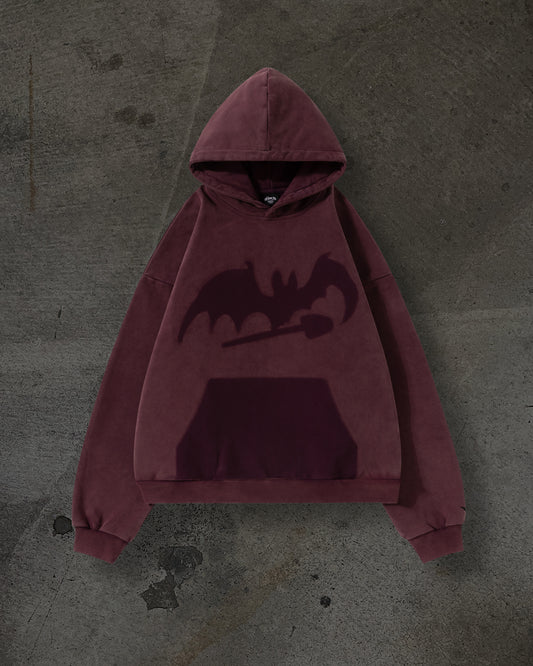 MISSING BAT PULLOVER (CRIMSON)