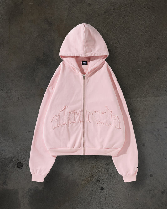 ARCH LOGO ZIPUP (BABY PINK)