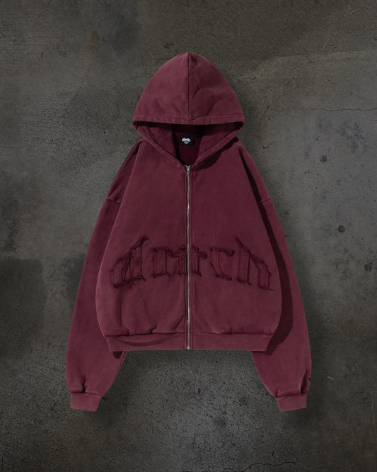 ARCH LOGO ZIPUP (CRIMSON)