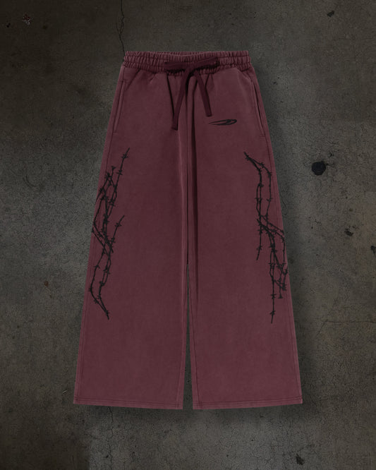 ATHLETIC BARBED SWEATS (CRIMSON)