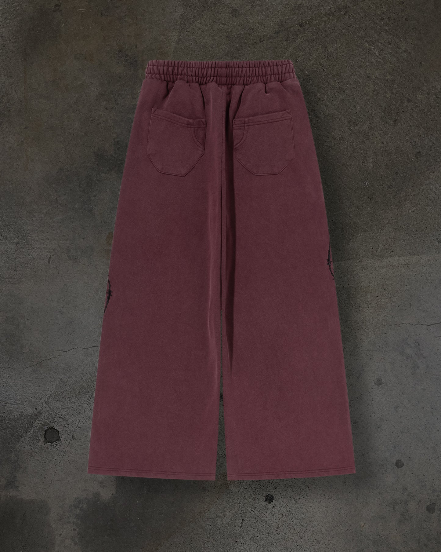 ATHLETIC BARBED SWEATS (CRIMSON)