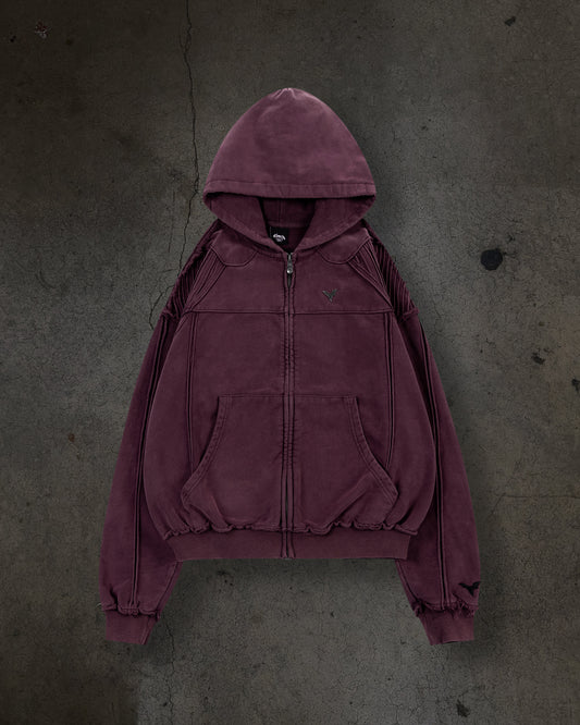 BIKER HOODIE (CRIMSON)