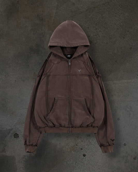 BIKER HOODIE (MOCHA)