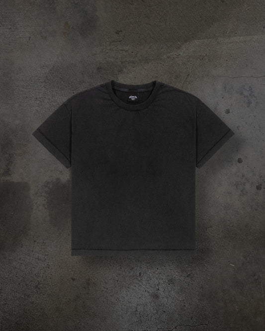 CROPPED BLANK TEE (COAL)