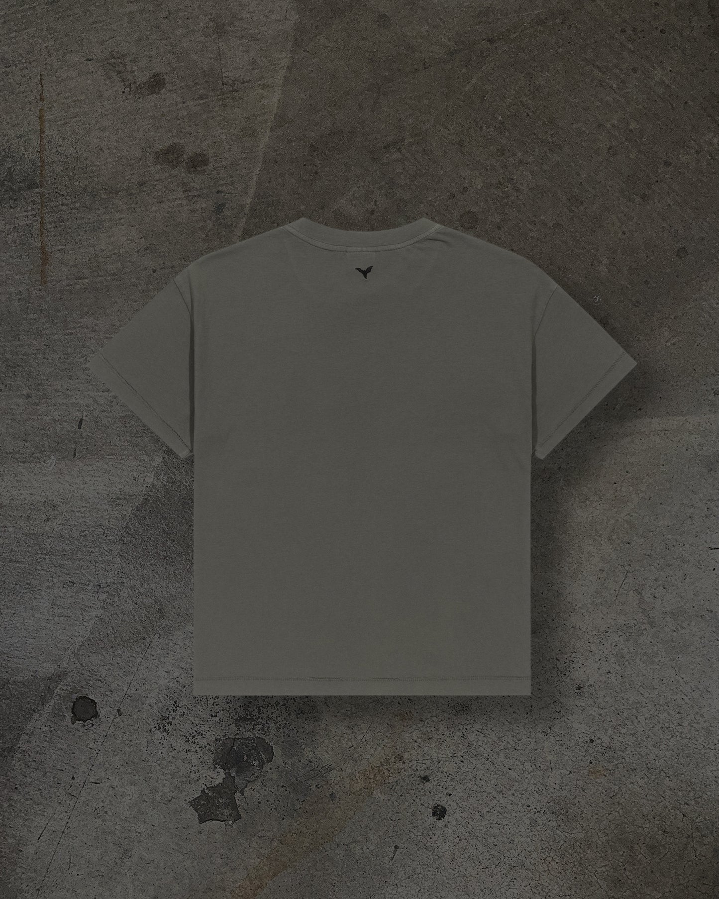 CROPPED BLANK TEE (CEMENT)