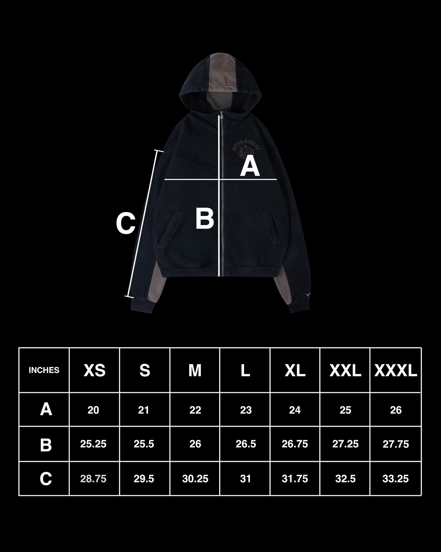 SPORT TRACK HOODIE (BLK/BLK)