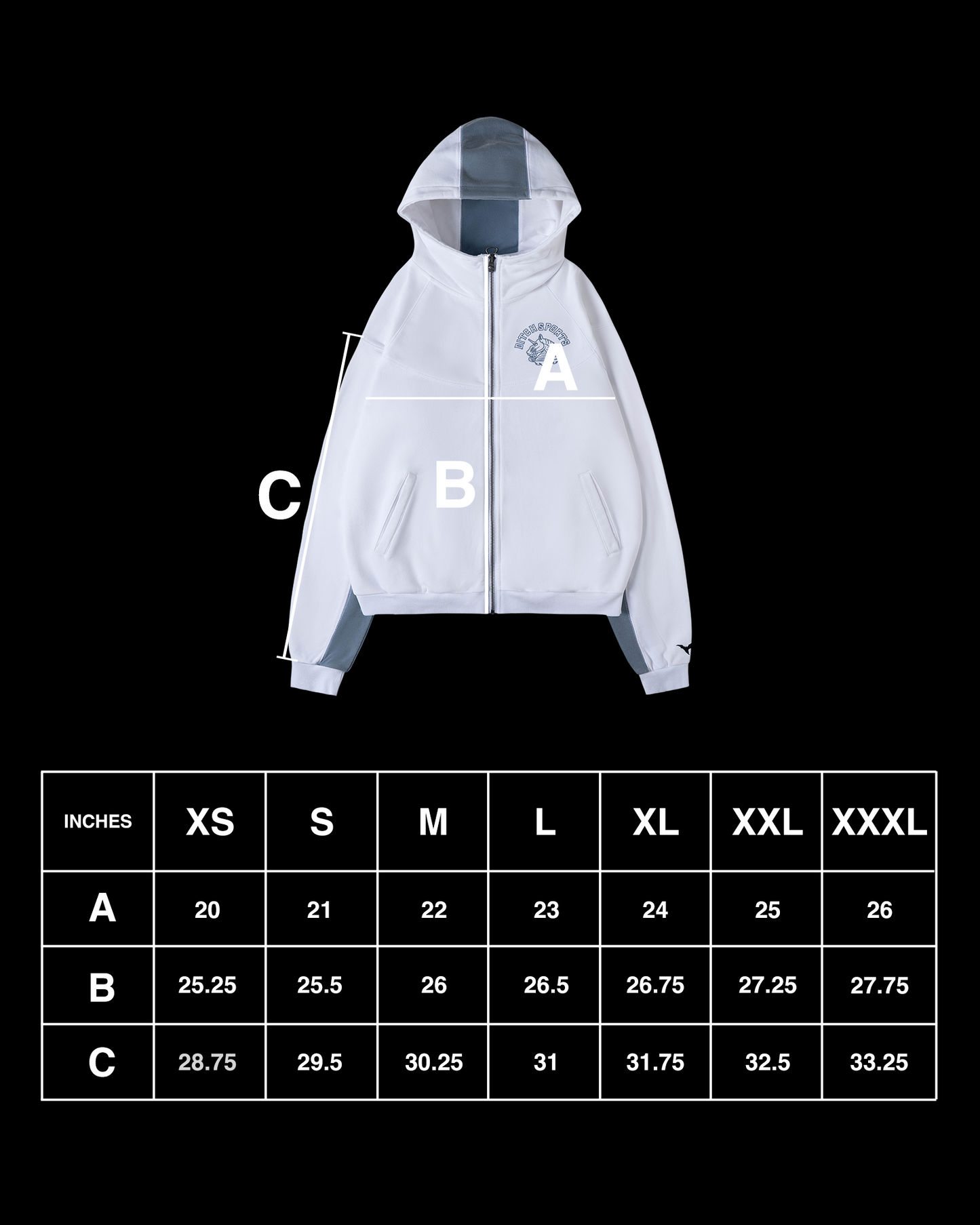 SPORT TRACK HOODIE (WHT/FLINT)