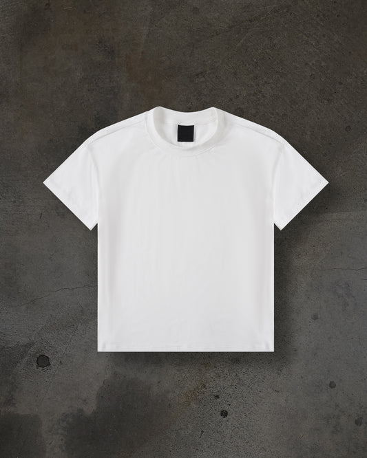 CROPPED BLANK TEE (WHITE)