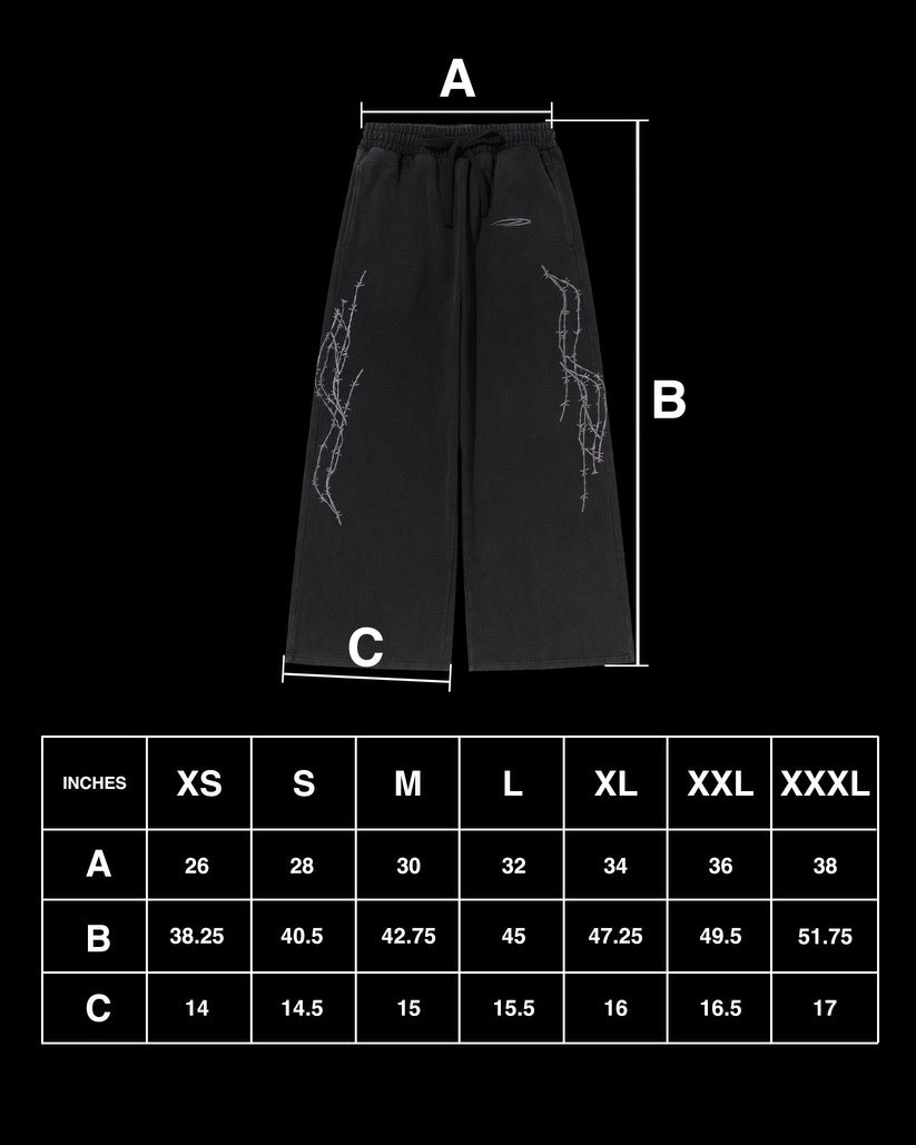 ATHLETIC BARBED SWEATS (CRIMSON)