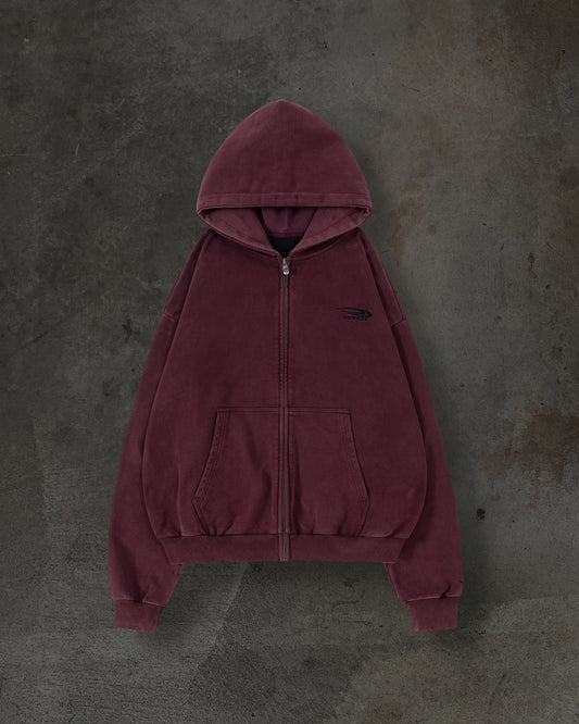 ATHLETIC ZIPUP (CRIMSON)
