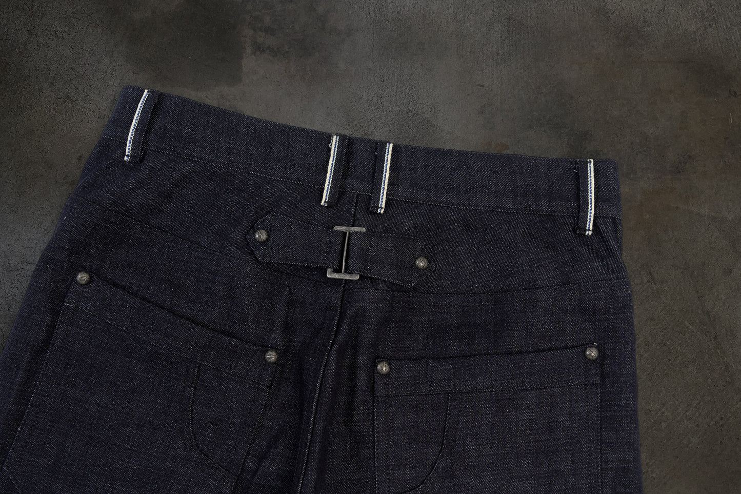 JAPANESE SELVEDGE SLUB DOUBLE KNEES (INDIGO)