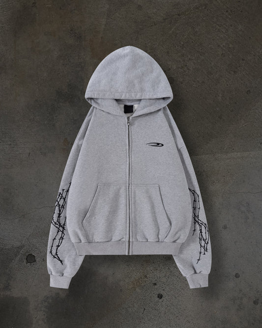 ATHLETIC BARBED ZIPUP (HEATHER)