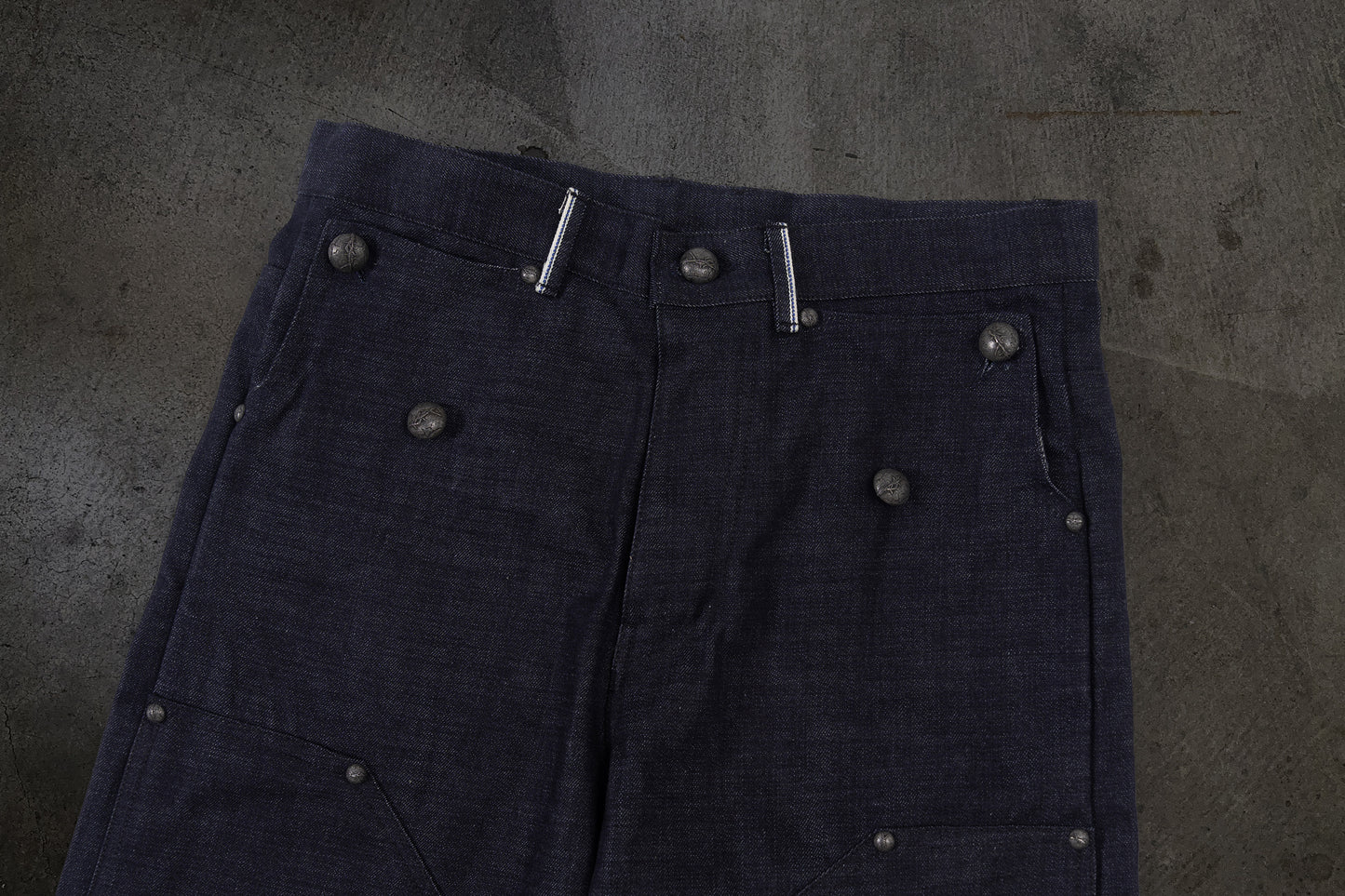 JAPANESE SELVEDGE SLUB DOUBLE KNEES (INDIGO)