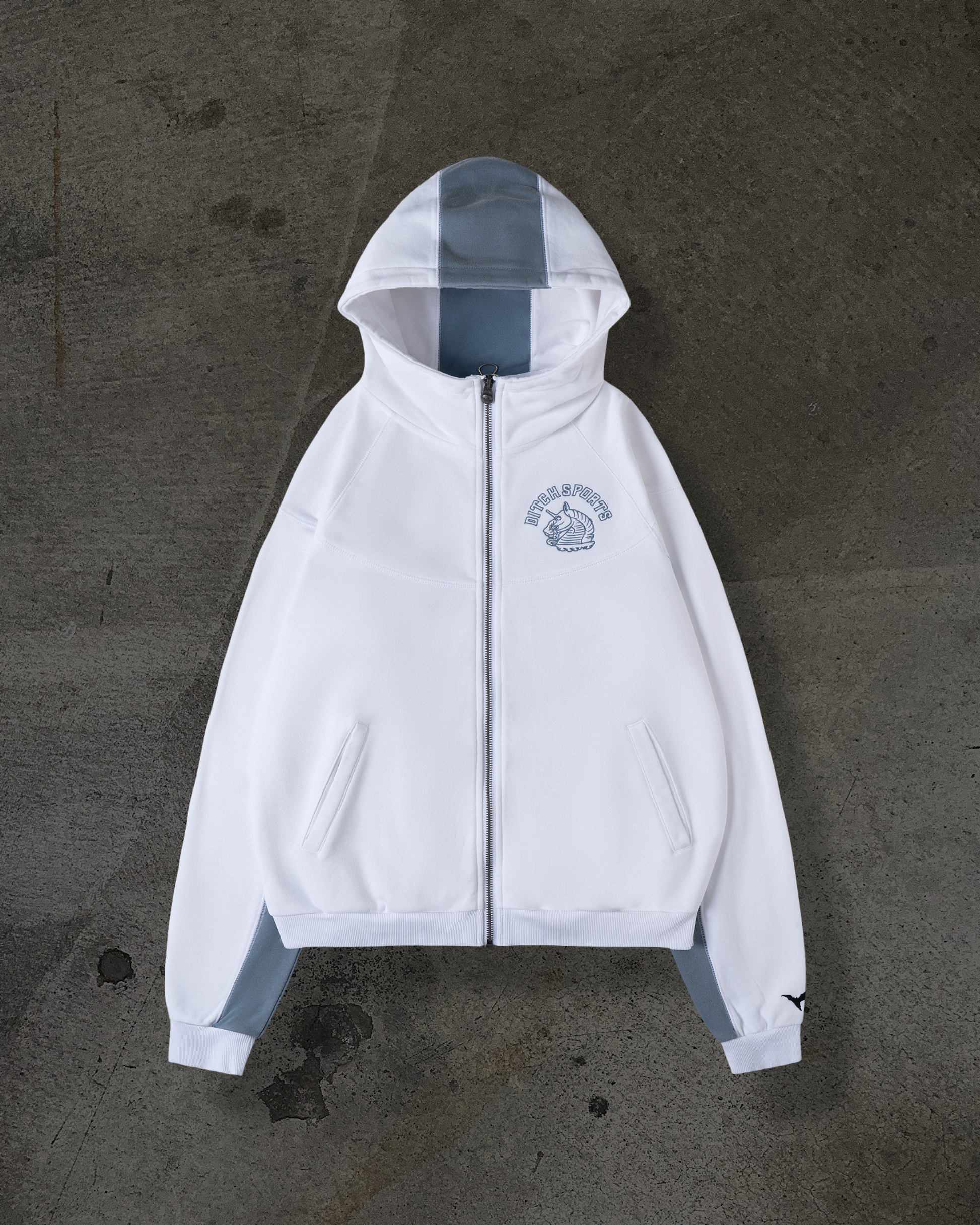 SPORT TRACK HOODIE (WHT/FLINT) – ditch