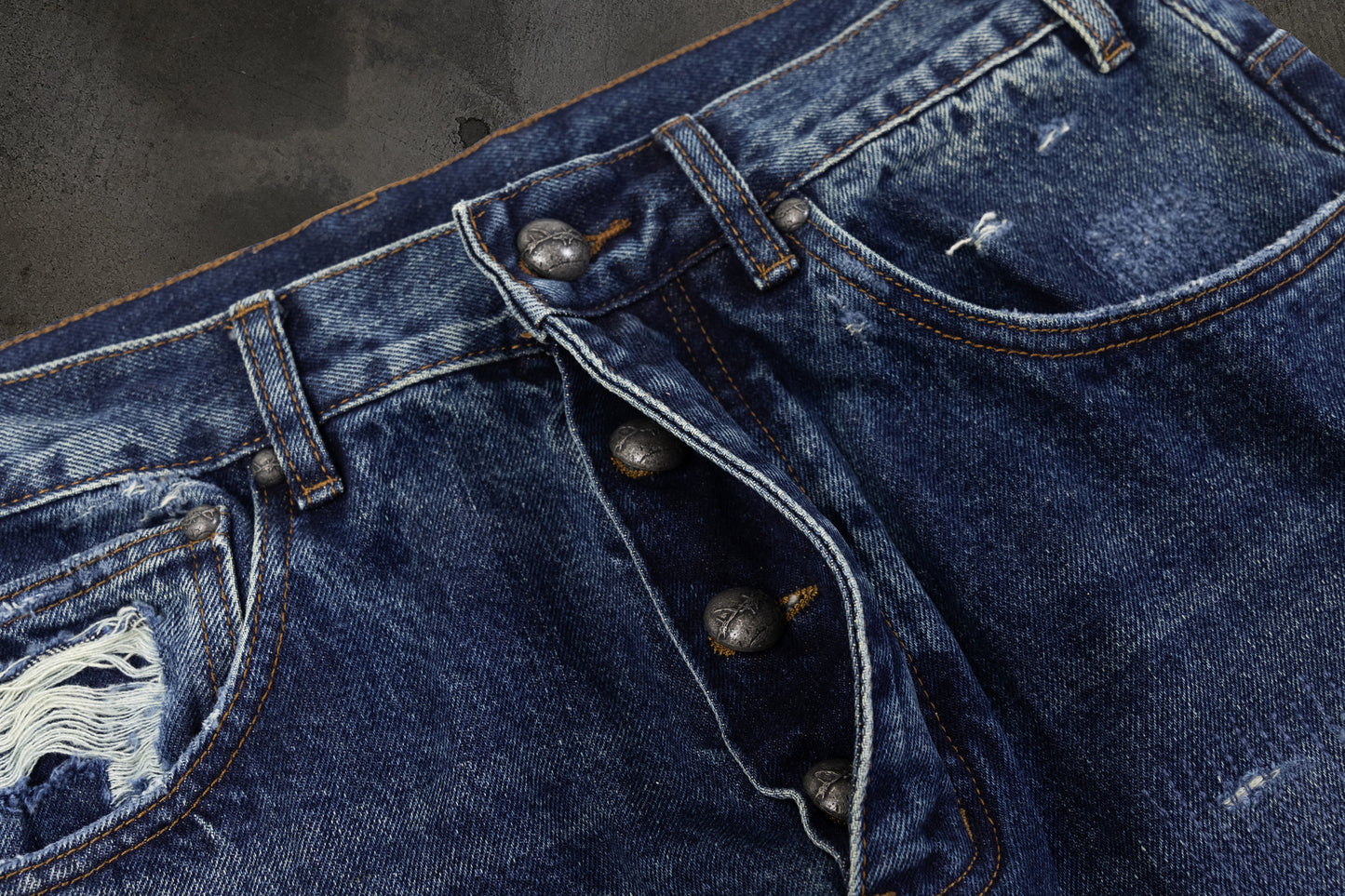 REPAIRED DENIM (DARK WASH)