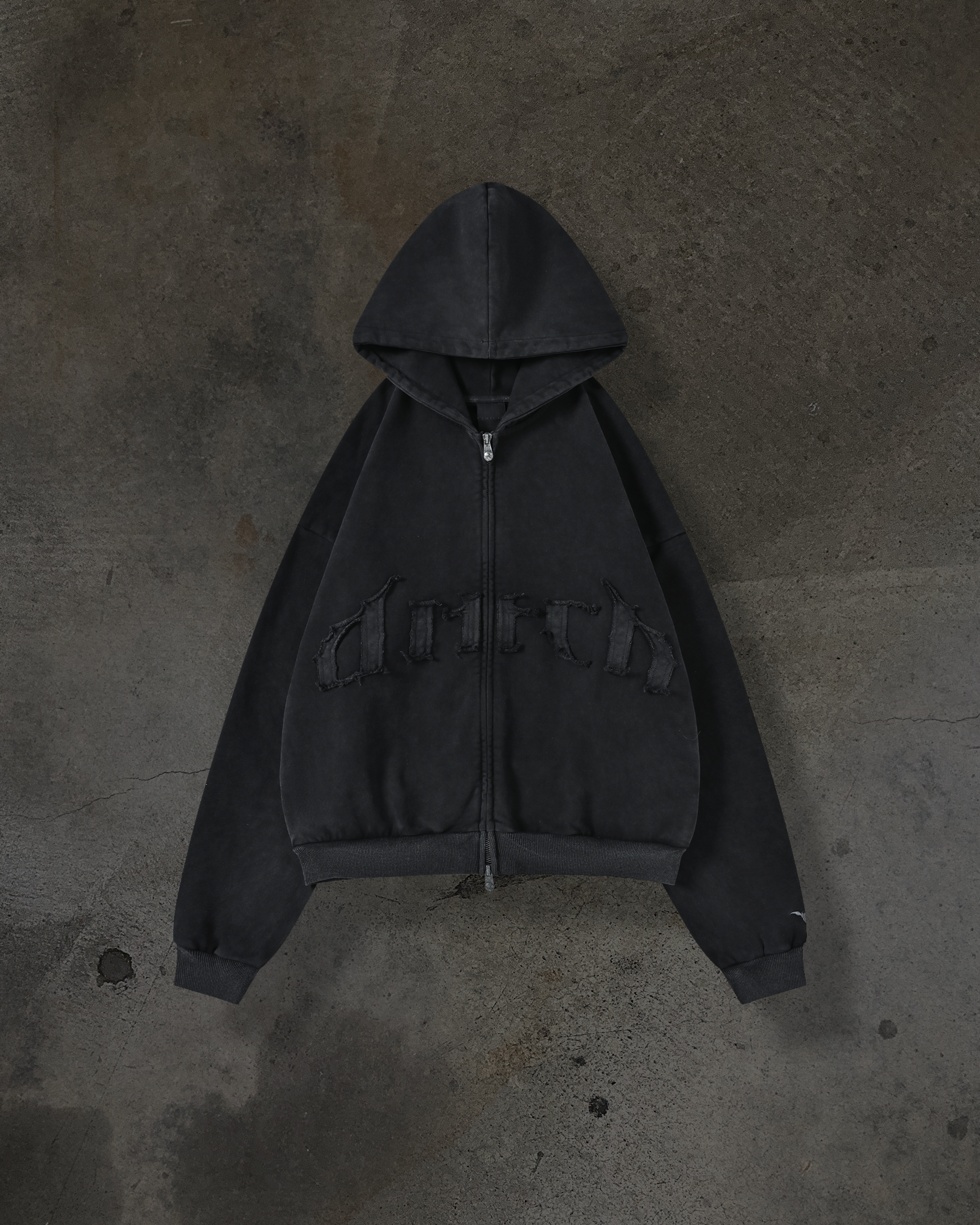 ARCH XXL ブラック　ジップ付 ARCH LOGO ZIPUP (COAL) – ditch