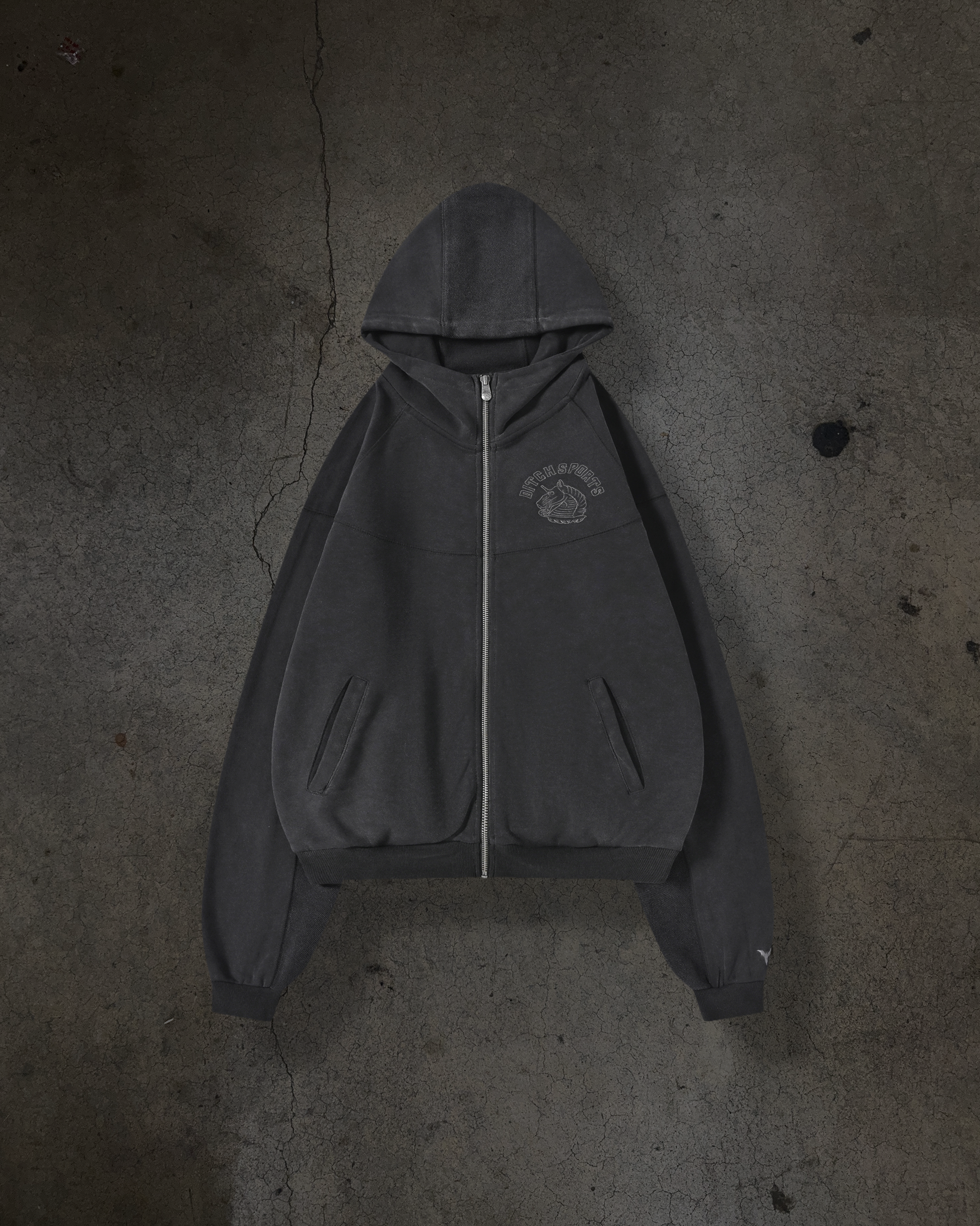 SPORT TRACK HOODIE (BLK/BLK) – ditch