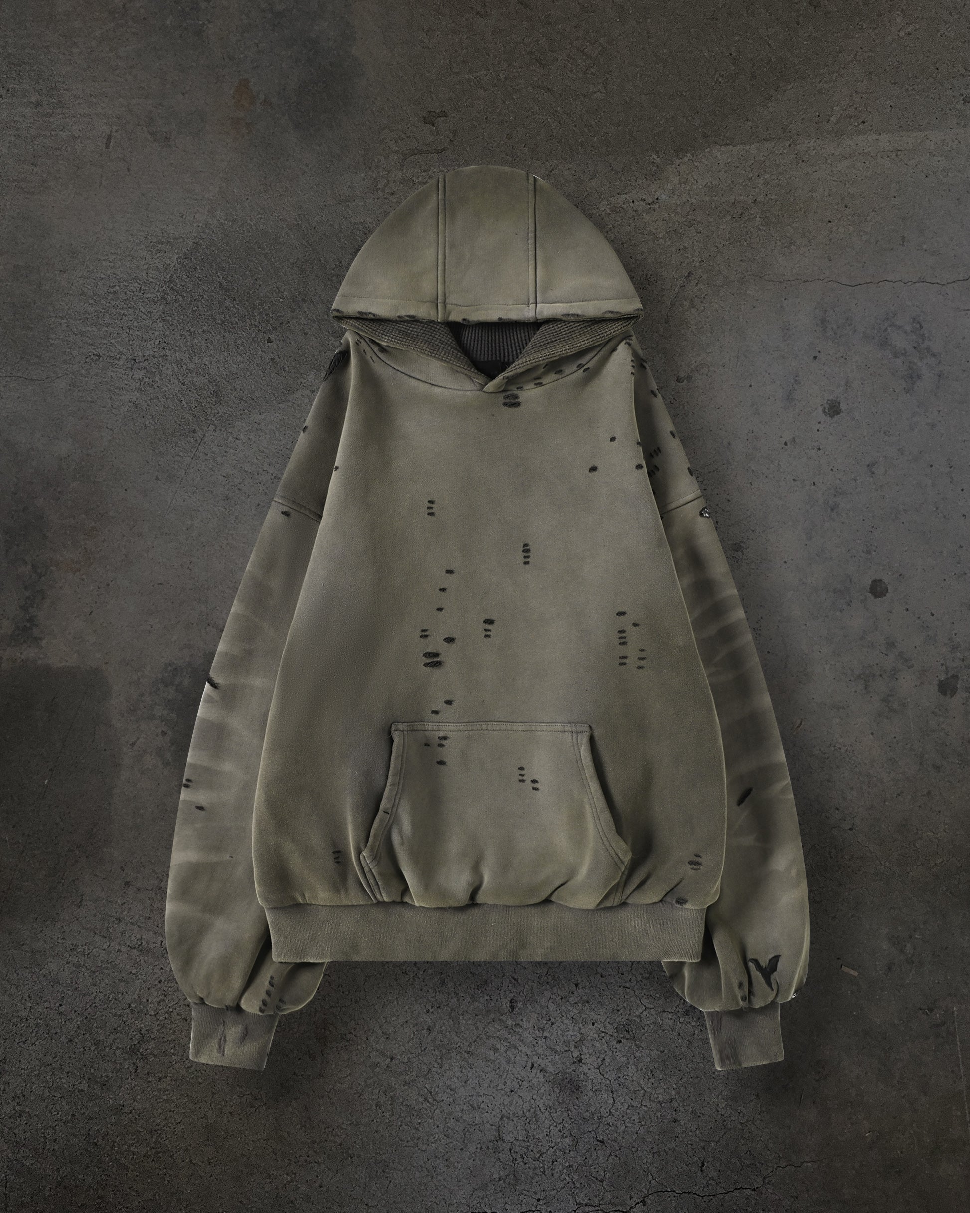 【ASH】Nylon switched sweatshirt NineteenTwenty Hoodie Lite™ – Ash Gray | 2-in-1 Convertible Hoodie