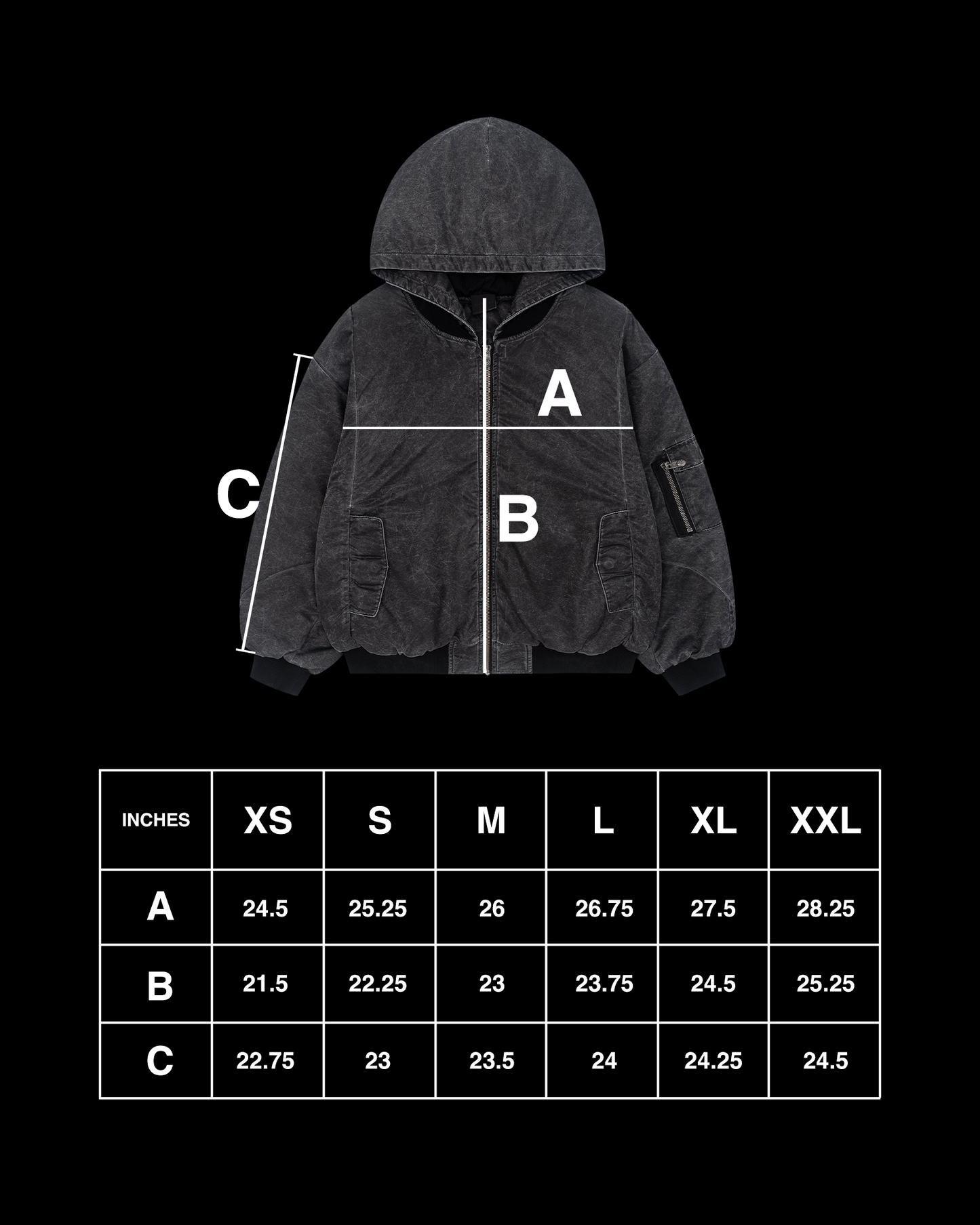 DYED NYLON BOMBER (COAL)
