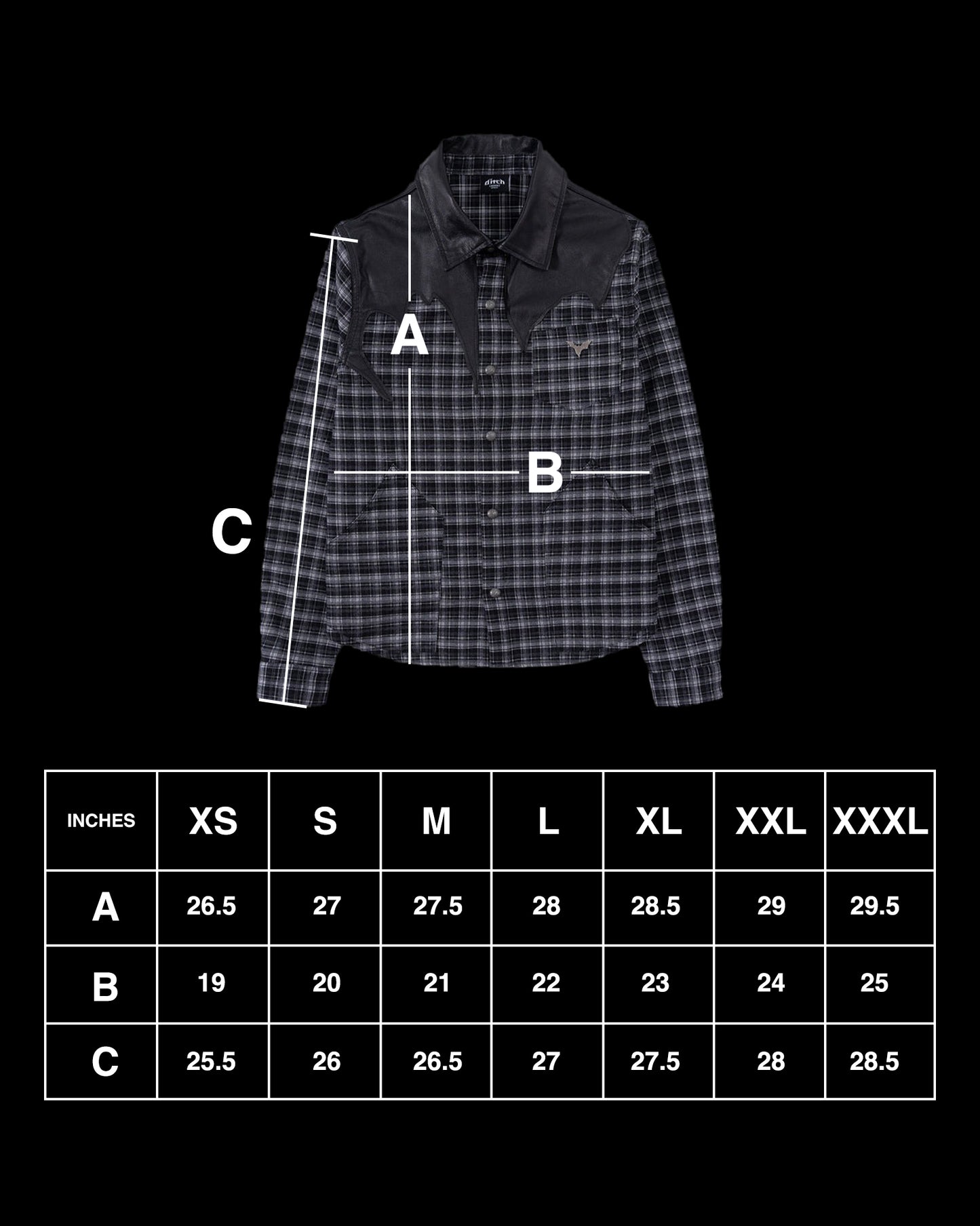 LEATHER FLANNEL (BLACK)