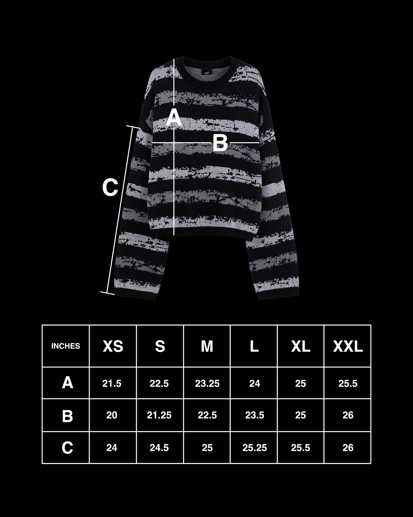 BARBED KNIT SWEATER (GREY/BLK)