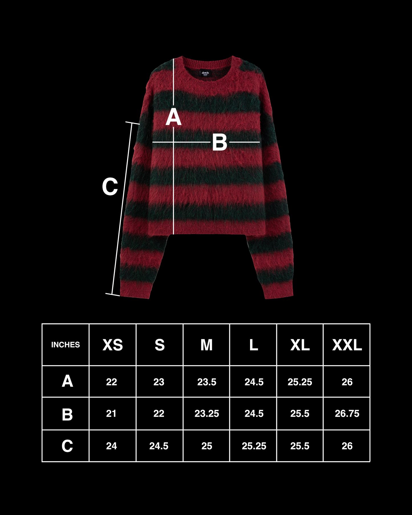 NIGHTMARE MOHAIR (RED/GREEN)