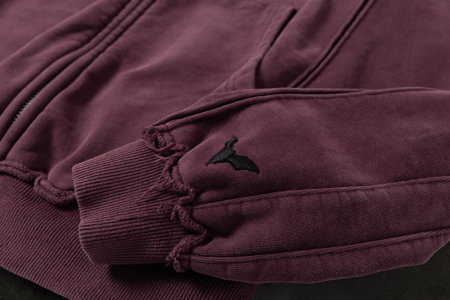 BIKER HOODIE (CRIMSON)