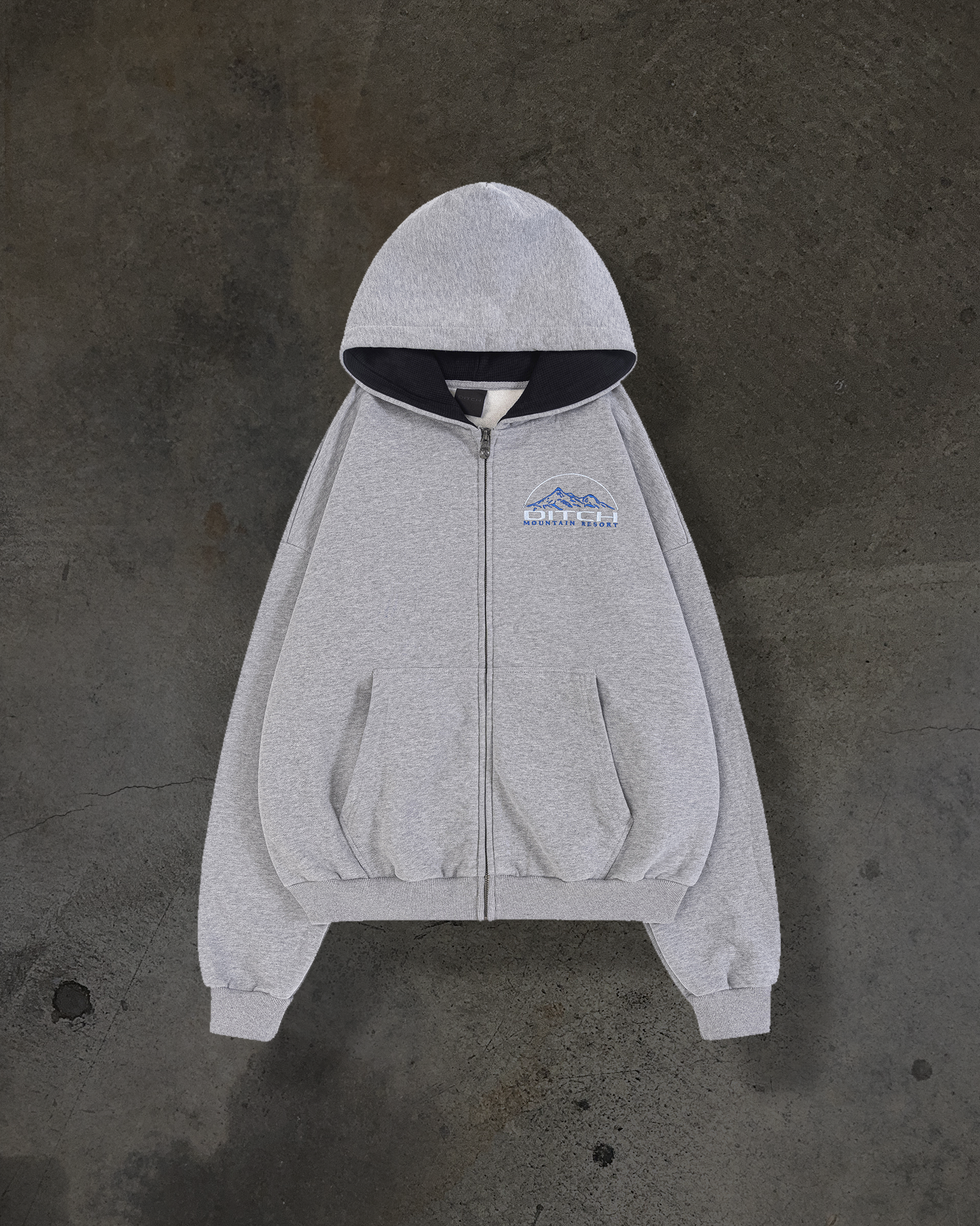 RESORT ZIPUP (HEATHER) – ditch