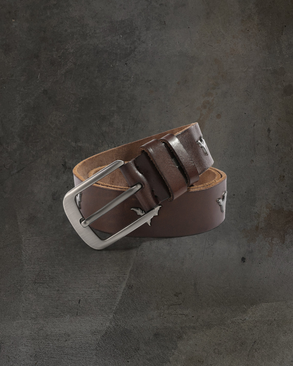 DITCH BAT LEATHER BELT (BROWN)