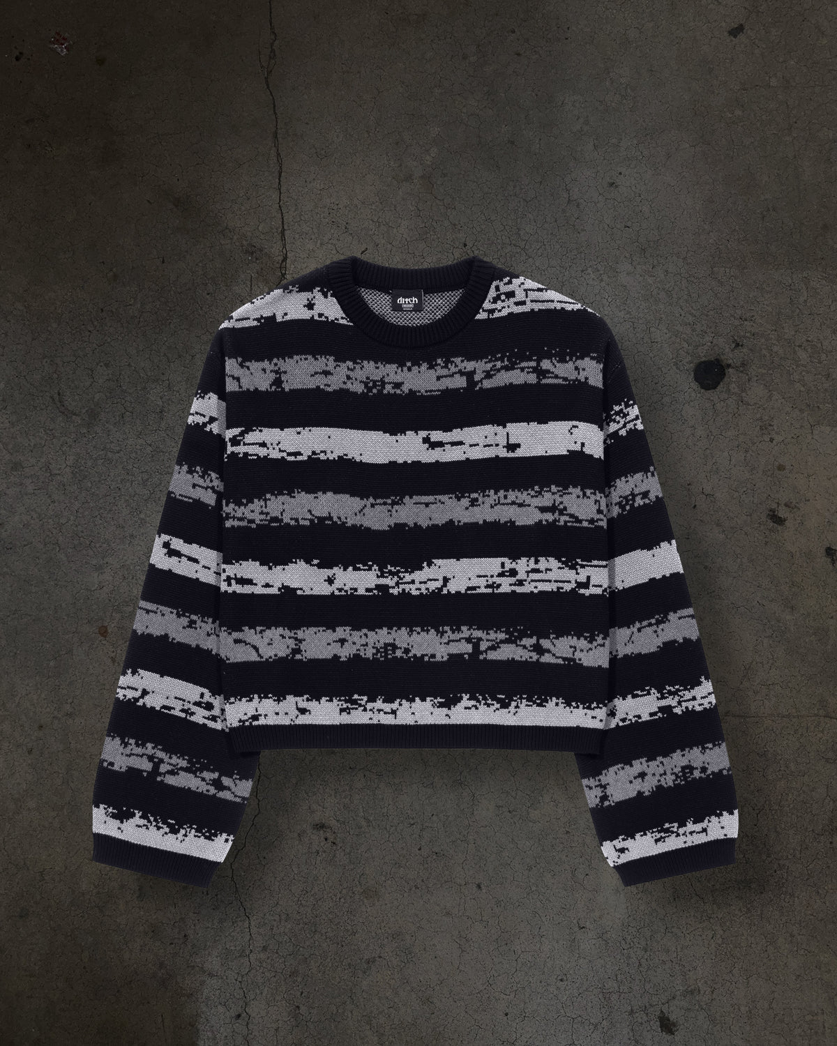 BARBED KNIT SWEATER (GREY/BLK) – ditch