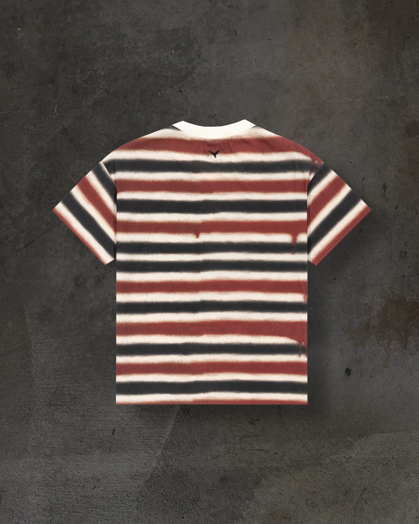 BLOODY STRIPED TEE (CREME)