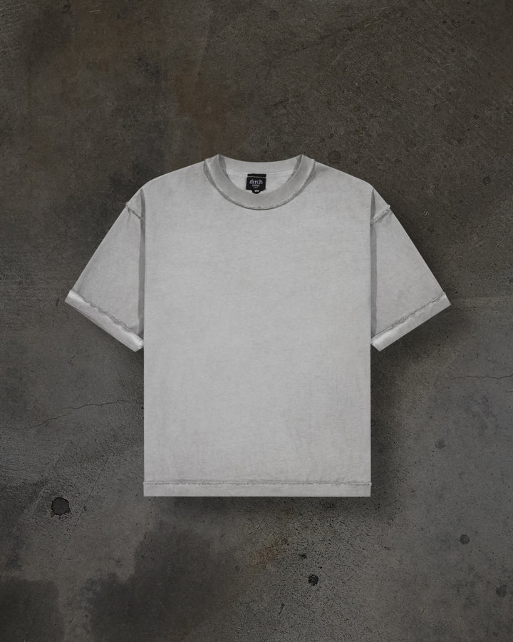 HEAVY BLANK TEE (DYED GREY)