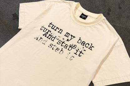 BACKSTAB TEE (CREME)