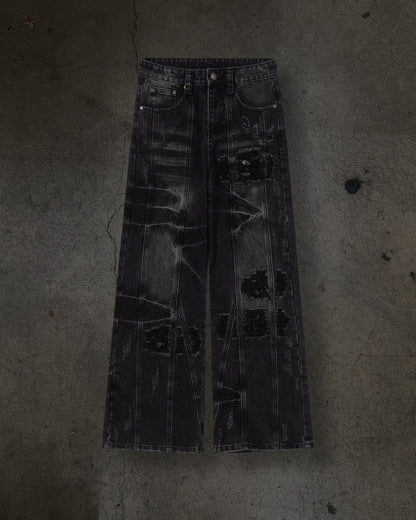 CHEETAH TORN DENIM (COAL)