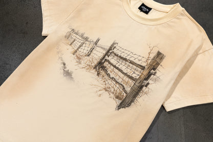 BARBED FENCE TEE (DIRTY CREME)