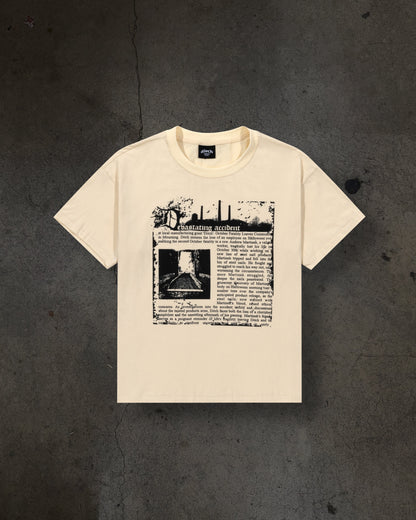 DEVASTATING NEWS TEE (CREME)