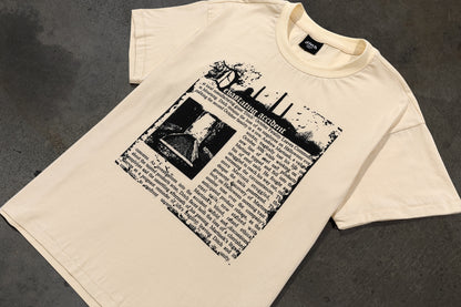 DEVASTATING NEWS TEE (CREME)