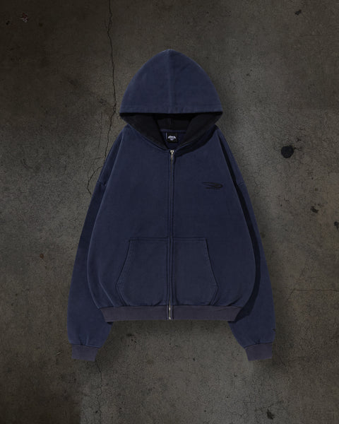 ★OY★ATHLETIC HOODIE ZIP UP - WASHED NAVY★正規品/送料込 ☆OY☆ATHLETIC HOODIE ZIP UP - WASHED NAVY☆正規品/送料込