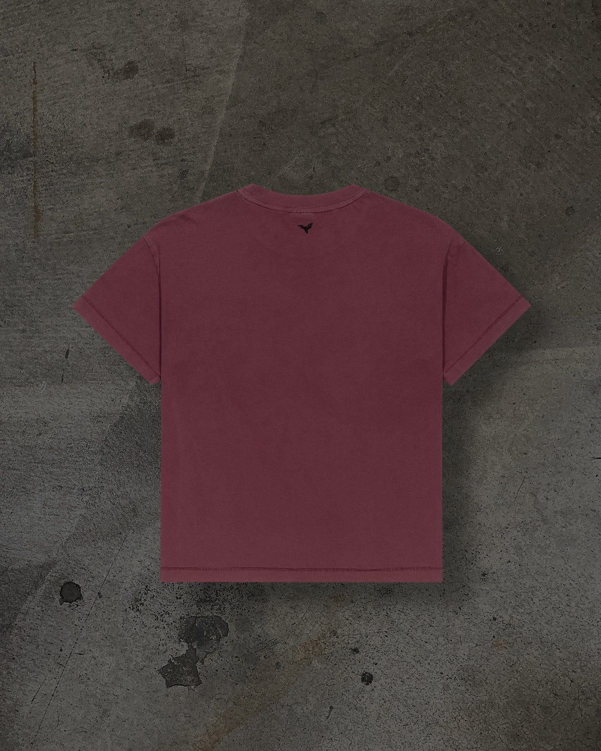 CROPPED BLANK TEE (CRIMSON)