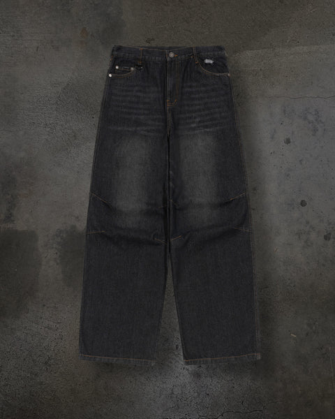 【LABROS】Big Stitch Baggy Jeans (Black) LABROS(ラブロス)/ BIG STITCH BAGGY JEANS -BLACK- | E.S.P.