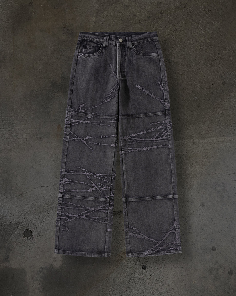 BARBED WIRE DENIM (COAL)
