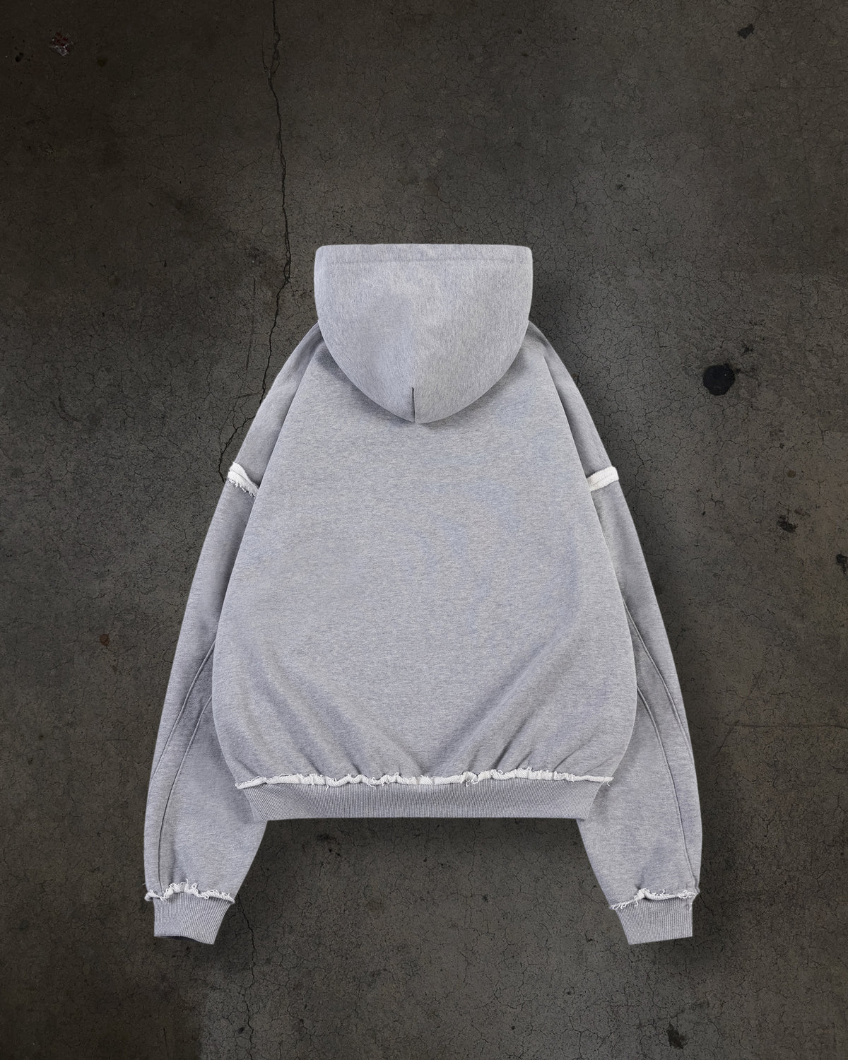 BIKER HOODIE (HEATHER GREY)