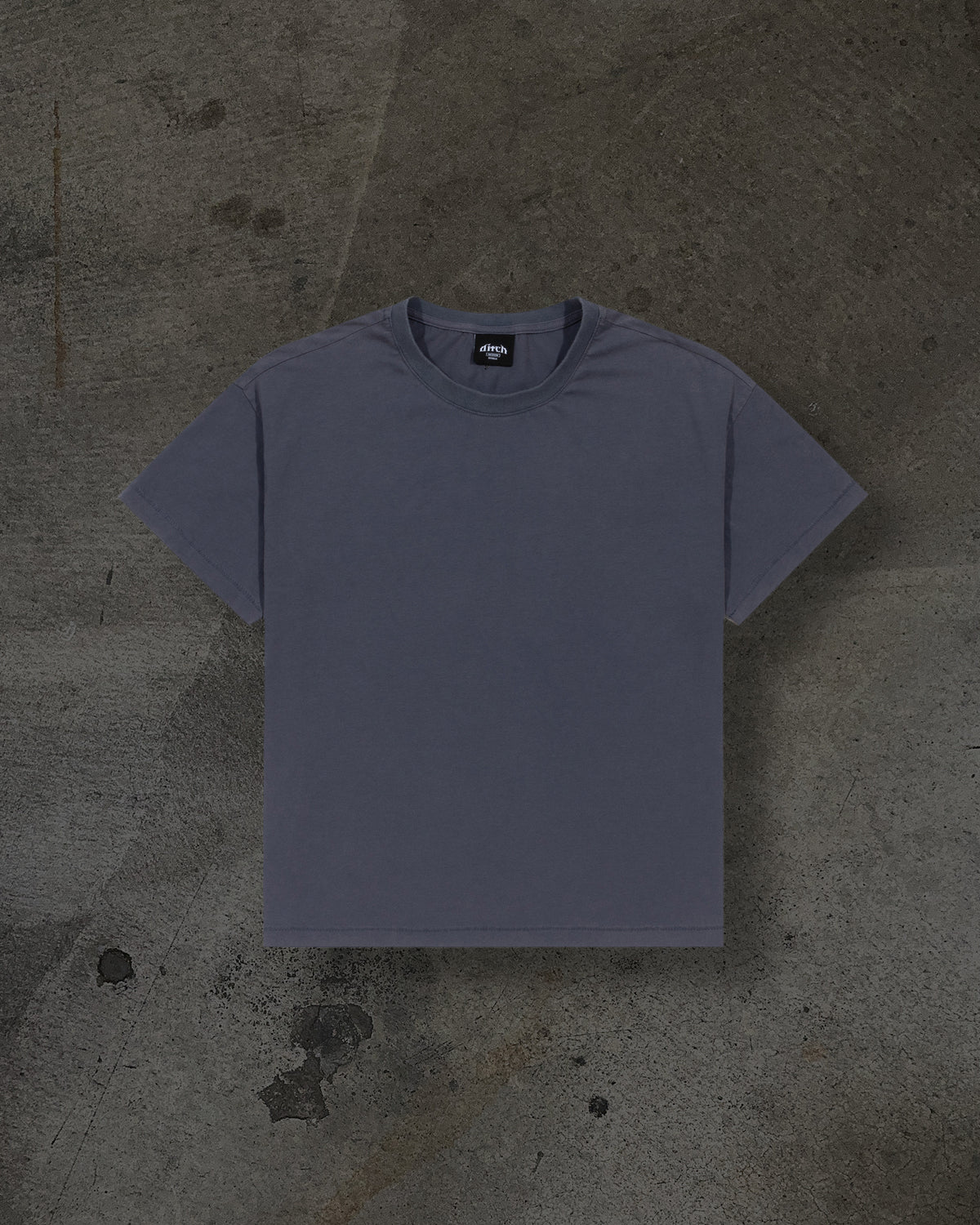 CROPPED BLANK TEE (RAIN)