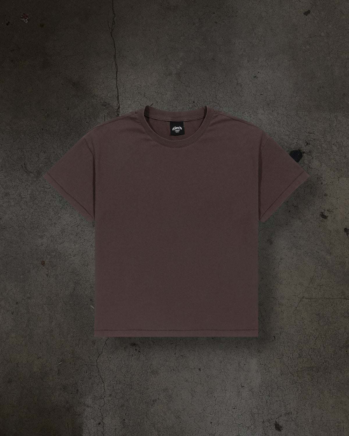 CROPPED BLANK TEE (MOCHA)