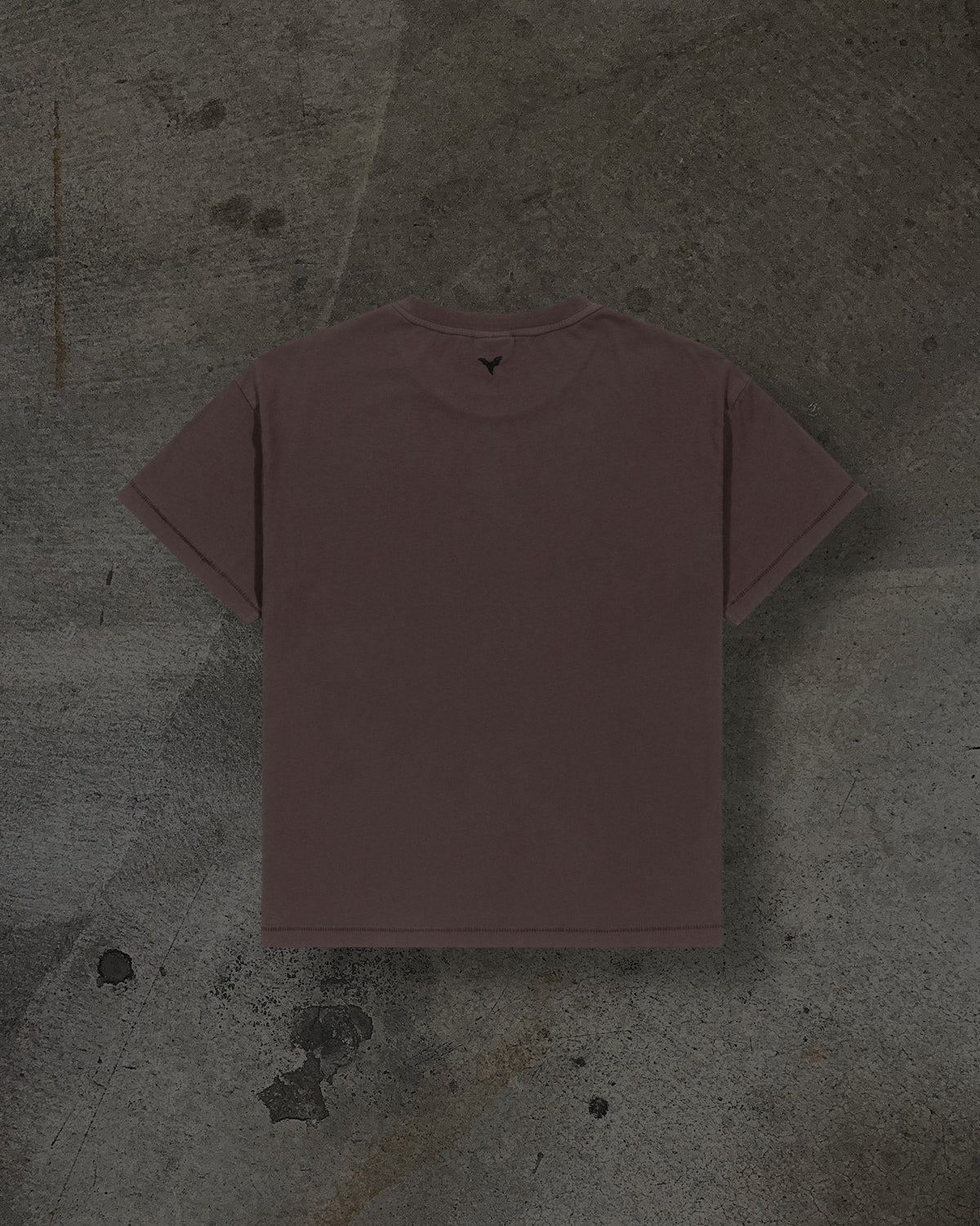 CROPPED BLANK TEE (MOCHA)