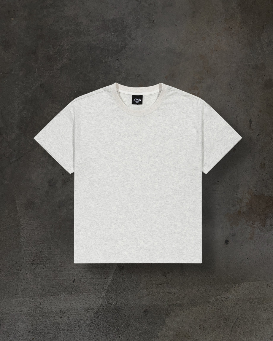 CROPPED BLANK TEE (HEATHER)
